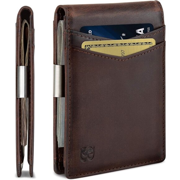 Mens Wallets slim Front Pocket RFID Blocking Card Holder Minimalist Mini